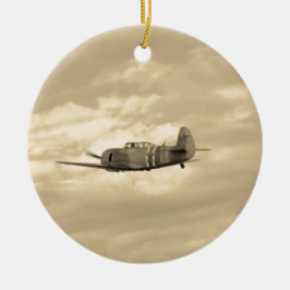 Yak 11 in vlucht keramisch ornament