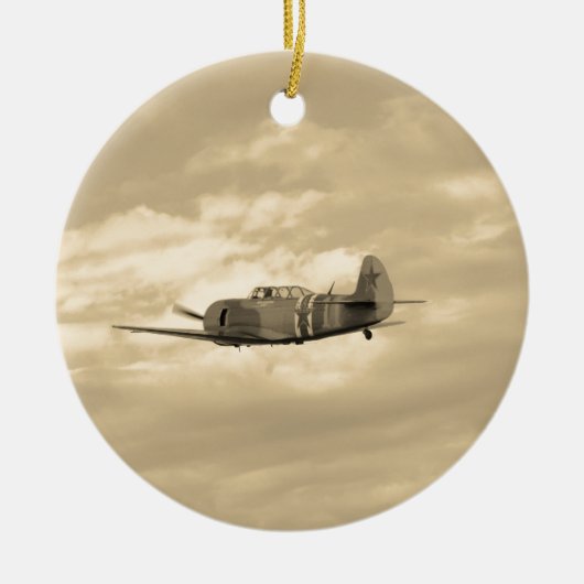 Yak 11 in vlucht keramisch ornament (Voorkant)
