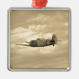 Yak 11 in vlucht metalen ornament