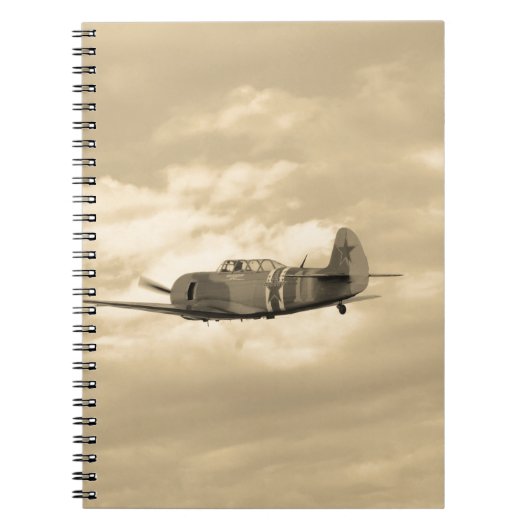 Yak 11 in vlucht notitieboek (Voorkant)