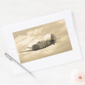 Yak 11 in vlucht rechthoekige sticker (Envelop)