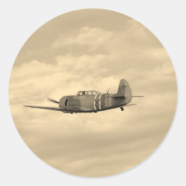 Yak 11 in vlucht ronde sticker