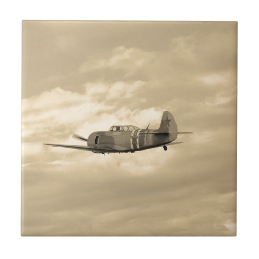 Yak 11 in vlucht tegeltje (Voorkant)