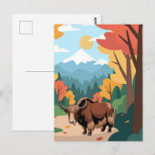 Yak Ansichtkaart Briefkaart (Voorkant / Achterkant)