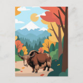 Yak Ansichtkaart Briefkaart (Voorkant)