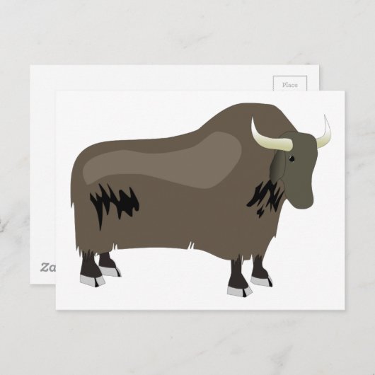 Yak Briefkaart (Voorkant / Achterkant)