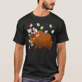 Yak Bunny Easter Funny Yak Paaszondag T-shirt (Voorkant)
