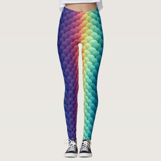 Yak Daks Original Design - Mardi Gras Mermaid Leggings (Voorkant)
