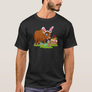Yak Easter Egg Hunting Bunny Yak Easter Sunday T-shirt