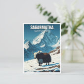 Yak in het Sagarmatha National Park in Nepal Briefkaart (Staand voorkant)