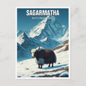 Yak in het Sagarmatha National Park in Nepal Briefkaart (Voorkant)