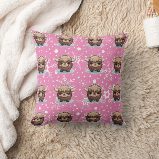 Yak Kawaii Paarse print Kussen (Deken)
