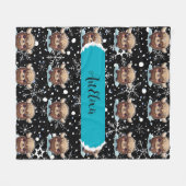 Yak Kawaii Print Fleece Deken (Voorkant (Horizontaal))