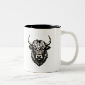 Yak Mug – Unieke Minimalistische Yak Design Koffie Tweekleurige Koffiemok