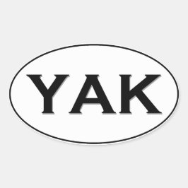 YAK Oval Logo Ovale Sticker