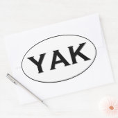 YAK Oval Logo Ovale Sticker (Envelop)