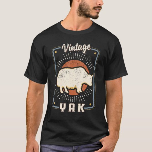 Yak  Retro Classic Animal Love 1 T-shirt (Voorkant)