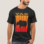 Yak Shadow Silhouette op Sunset T-shirt (Voorkant)