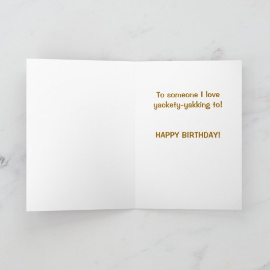 YAK yackety yak birthday chatting card Kaart (Binnen)