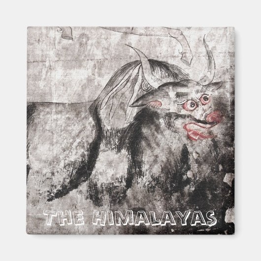 Yak, Yak - Tibetan Ancient Art (Fridge Magnet) Magneet (Voorkant)