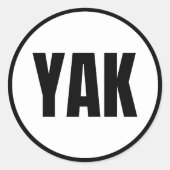 YAK - Yakutat Classic Round Sticker (Voorkant)