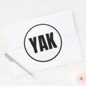 YAK - Yakutat Classic Round Sticker (Envelop)