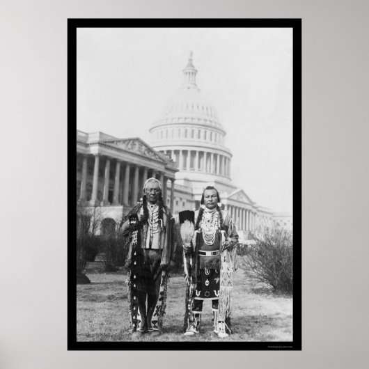 Yakama Indian Chiefs, voor het Capitol 1927 Poster (Voorkant)