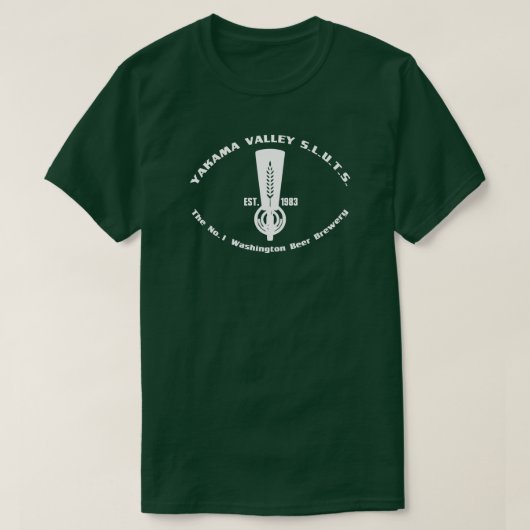 Yakama Valley S.L.U.T.S. Brewery T-Shirt Dark (Design voorkant)