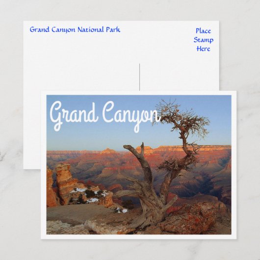Yaki Point, Grand Canyon Arizona Briefkaart (Voorkant / Achterkant)