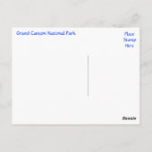Yaki Point, Grand Canyon Arizona Briefkaart (Achterkant)