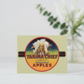 Yakima Chief Apple Crate Label Briefkaart (Staand voorkant)