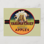 Yakima Chief Apple Crate Label Briefkaart (Voorkant)