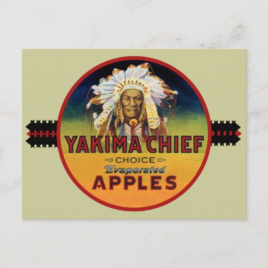 Yakima Chief Apple Crate Label Briefkaart (Voorkant)