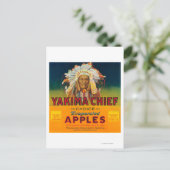 Yakima Chief Apple Label - Yakima, WA Briefkaart (Staand voorkant)