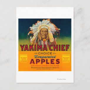 Yakima Chief Apple Label - Yakima, WA Briefkaart