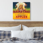 Yakima Chief Apple Label - Yakima, WA Canvas Afdruk (Insitu (Slaapkamer))