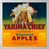 Yakima Chief Apple Label - Yakima, WA Poster (Voorkant)