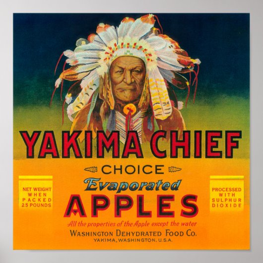 Yakima Chief Apple Label - Yakima, WA Poster (Voorkant)