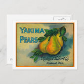 Yakima Pears Crate LabelToppenish, WA Briefkaart (Voorkant / Achterkant)