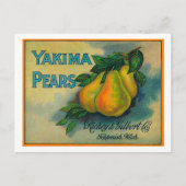 Yakima Pears Crate LabelToppenish, WA Briefkaart (Voorkant)
