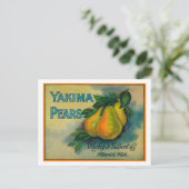 Yakima Pears Crate LabelToppenish, WA Briefkaart (Staand voorkant)