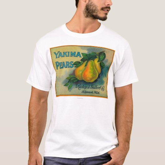 Yakima Pears Crate LabelToppenish, WA T-shirt (Voorkant)