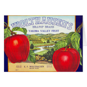 Yakima Valley Apples -  etiket op fruitkratten