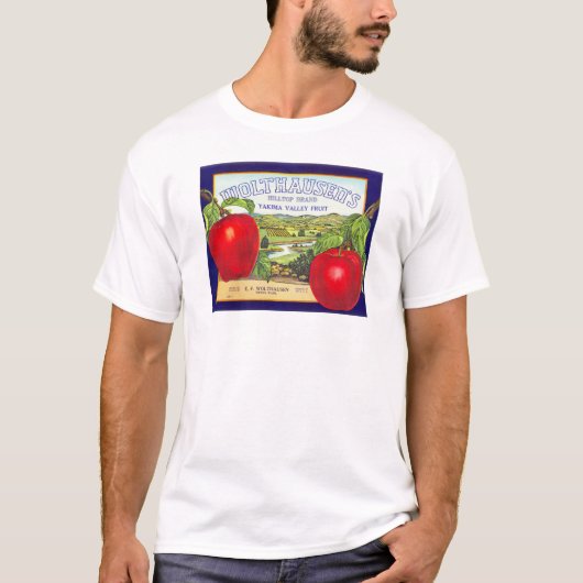 Yakima Valley Apples - Etiket voor  fruitkratten T-shirt (Voorkant)