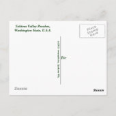 Yakima Valley Peaches, staat Washington. Briefkaart (Achterkant)