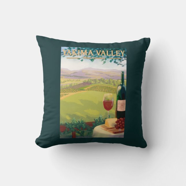 Yakima Valley, Washington Wine Land Kussen (Voorkant)