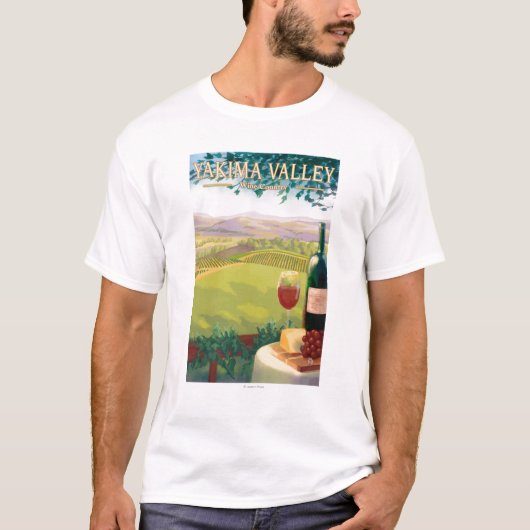 Yakima Valley, Washington Wine Land T-shirt (Voorkant)