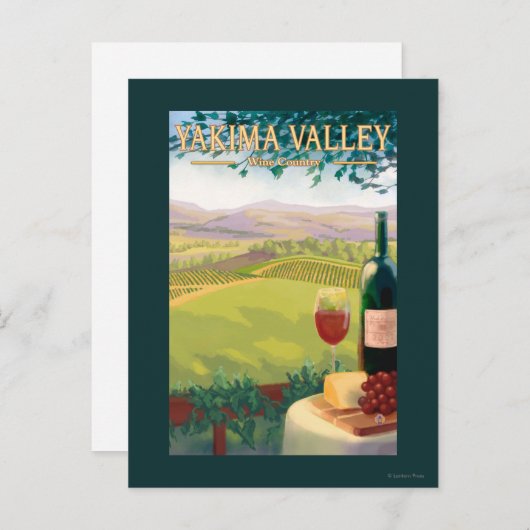Yakima Valley, WashingtonWine Country Briefkaart (Voorkant / Achterkant)