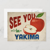 Yakima Washington Apple - Vintage Travel Briefkaart (Voorkant / Achterkant)