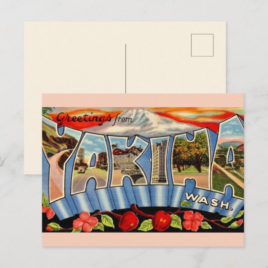 Yakima Washington Briefkaart (Voorkant / Achterkant)